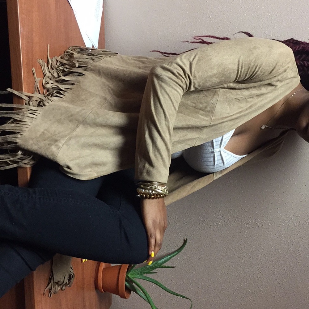 Brown/Tan fringe jacket